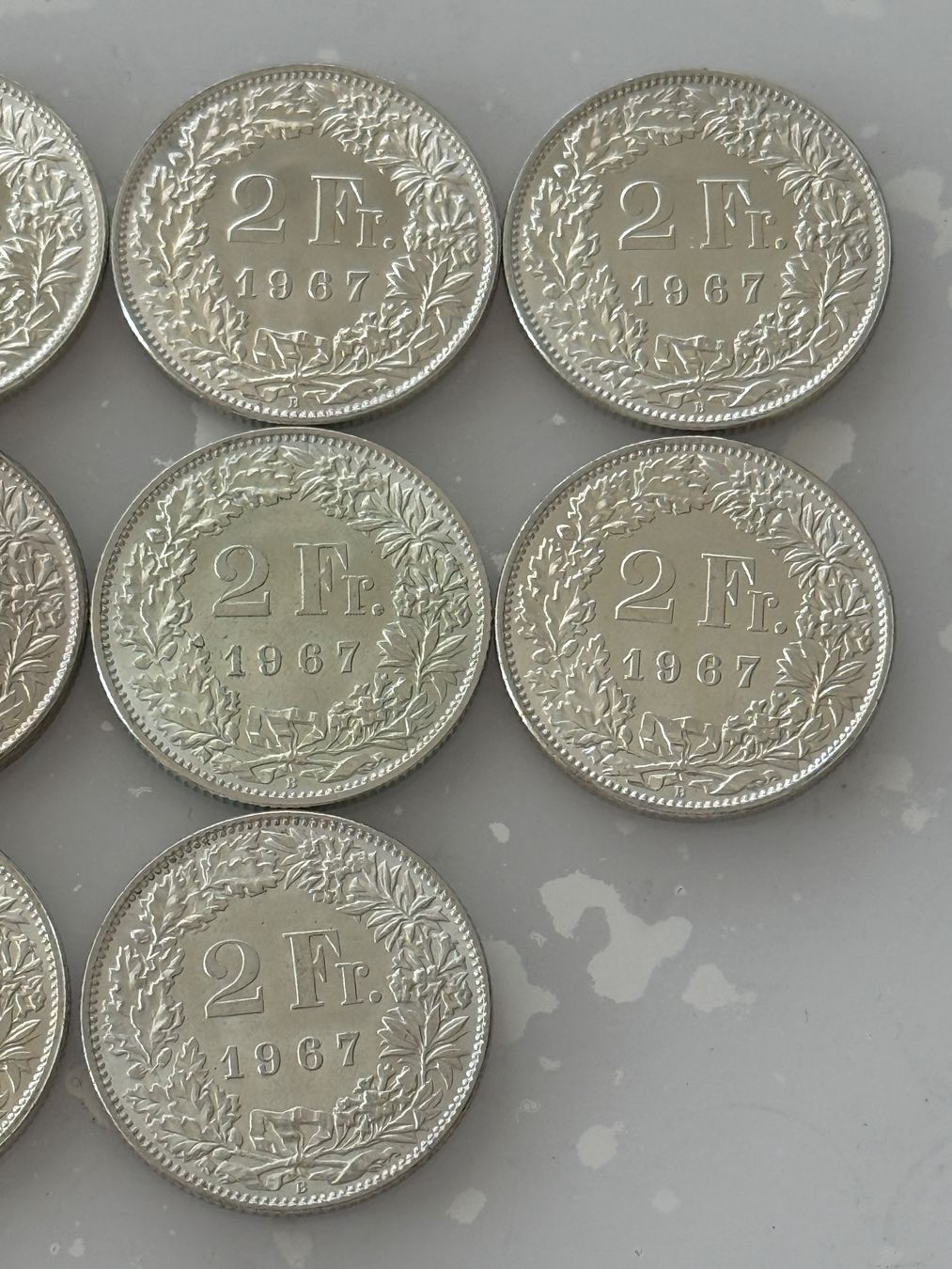 Tutti le monete: 10 x 2 Franken 1967  Silber  Stgl – Nuovo (secondo la descrizione) da Wallisellen venduto da SWISS_SILVER1 5