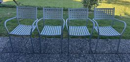 4x Garden arm chairs metal / Gartenstühle -Sessel Metall
