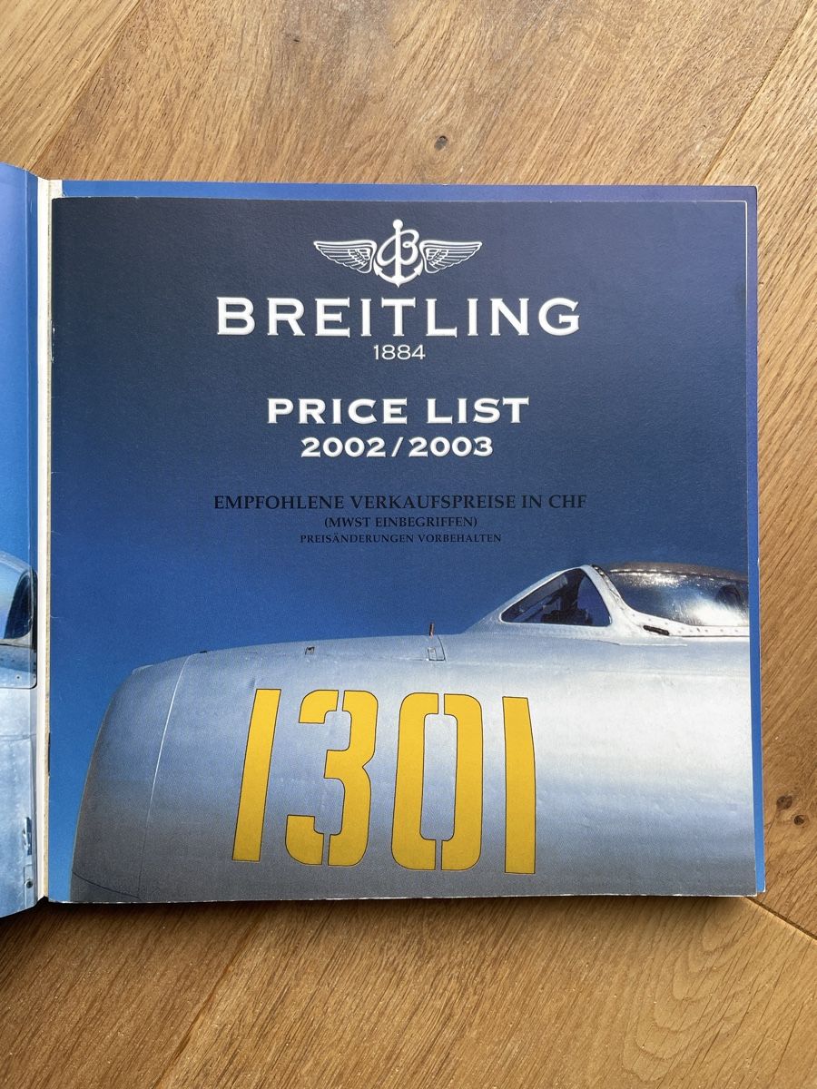 Breitling Documenti: Breitling Uhrenkataloge 2002 & 2003 – Usato da Hindelbank venduto da smb19 7