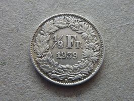 1/2 Fr.  1939  -  Ungereinigt  -