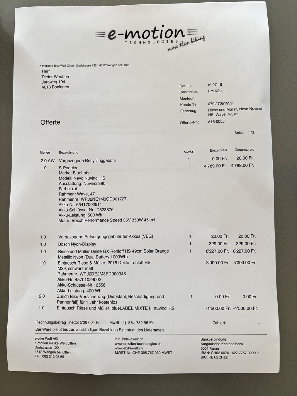 Riese & Müller Biciclette: Riese & Müller Nevo, 45 KM/h, Tiefeinsteiger – Usato da Boningen venduto da Dieter56 5