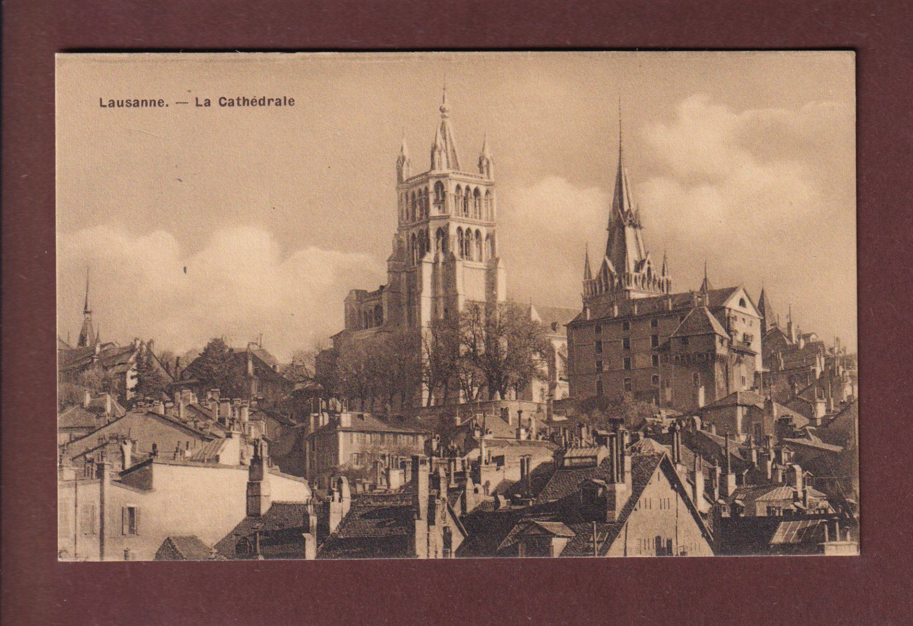 Ansichtskarten: LAUSANNE - La Cathédrale – Gebraucht aus Pully von nicecards