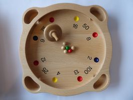 Schönes Buchenholz Spiel Tiroler Roulette, MESPI, unbespielt