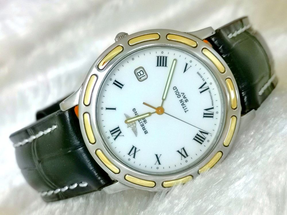 Breitling Titan Armbanduhr 18K 750 Gold neuwertig (Neu