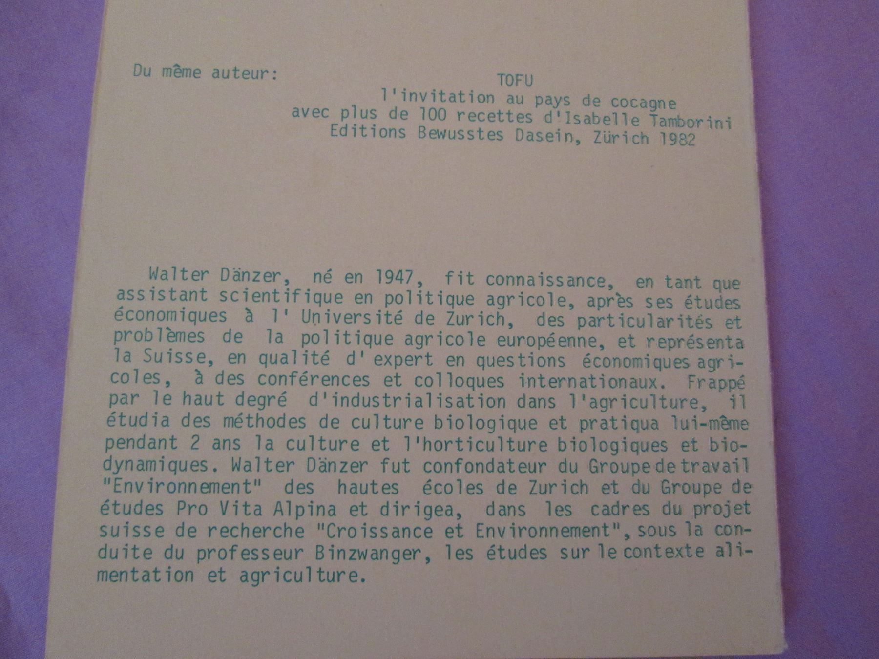 Bücher: Les protéines de Soya – Gebraucht aus Neuchâtel von Dualseele 1