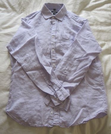 MANOR MAN, chemise manch.longues 100% lin Mauve-violet