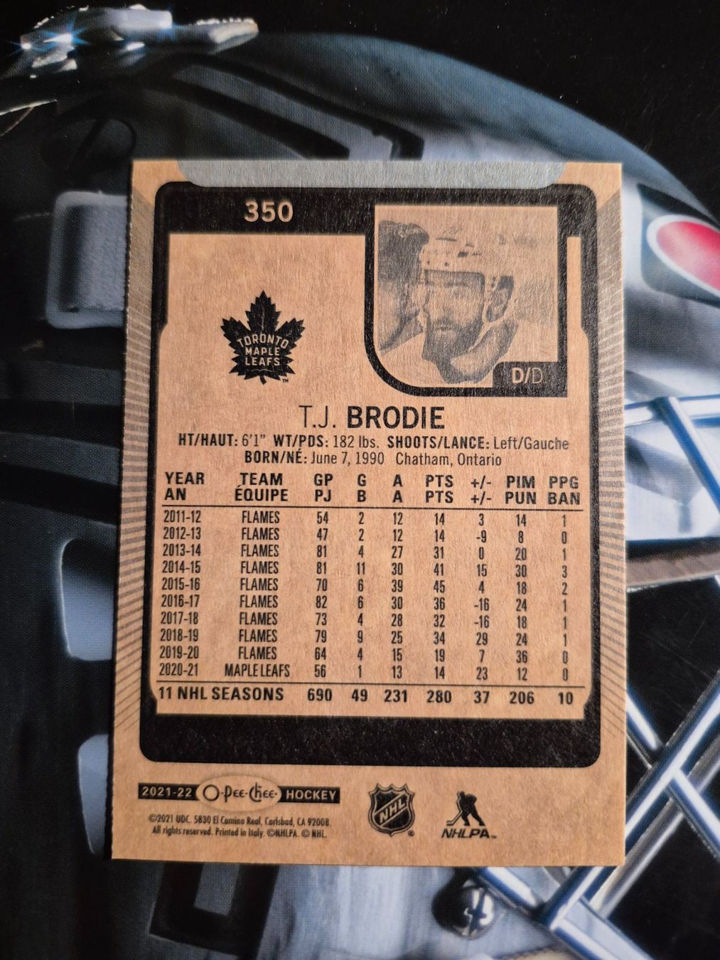 NHL Carte collezionabili: NHL T.J. Brodie Toronto Maple Leafs – Usato da Treiten venduto da Sauber73 1