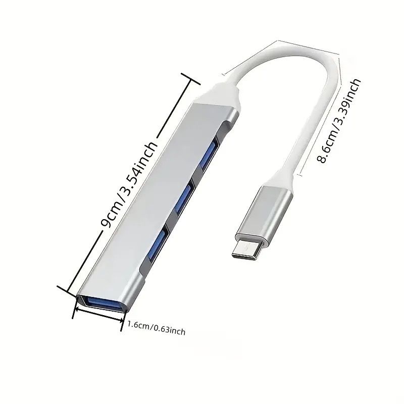 Hub & Switch: Silber USB-Hub 4 Port Multi USB Splitter Adapter USB-A – Nuovo e nell'imballaggio originale da Wettingen venduto da Chnoelleli 1