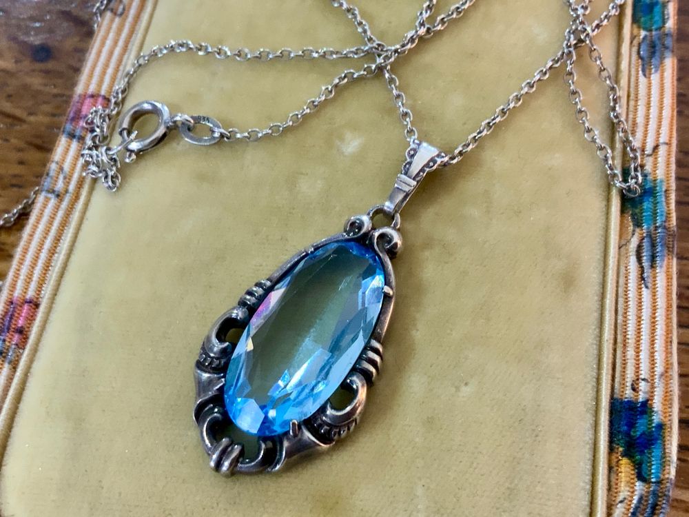 Glücksbringer Horn Anhänger Silber 800 - Rot Emailliert Made In Italy