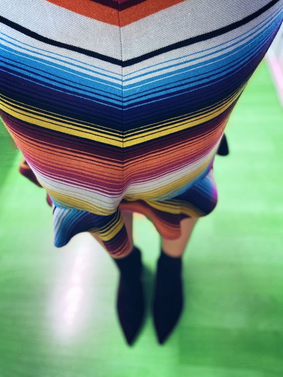 Fabulous chevron wool mix skirt 3