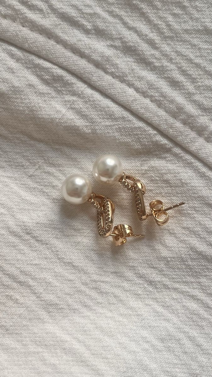 Ohrringe & -stecker: Orecchini pendenti con perle e strass, colore oro, nuovi – Neu (gemäss Beschreibung) aus Lugano von yul_fhg2 4