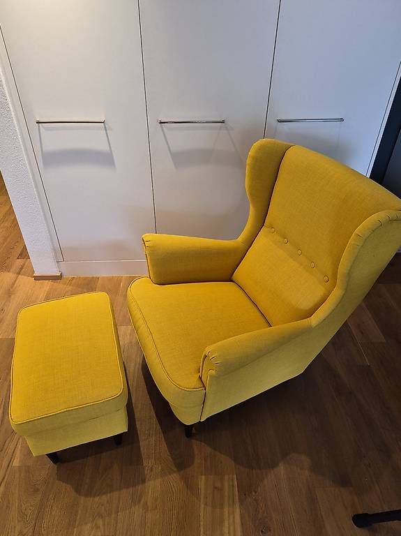 Ikea Fauteuils: Gelber Sessel mit Hocker – D'occasion à Braunau par rosp