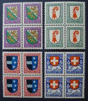 PJ 1926, Viererblöcke J37-J40 postfrisch **