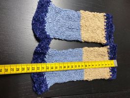 Handgestrickte Pulswärmer Amedisli zweiseitig tragbar.