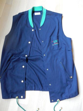sportliches Damen Gilet Weste Baumwolle NEU Marine Stil blau
