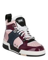 Leather trainers Sneaker High-Top Moschino Pink Gr. 37
