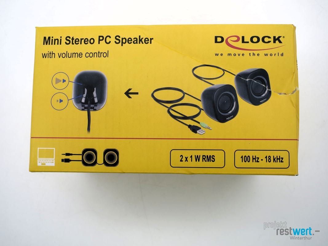 Lautsprecher: DELOCK Mini Stereo Lautsprecher – Neu (gemäss Beschreibung) aus Winterthur von Restwert_Winterthur 2