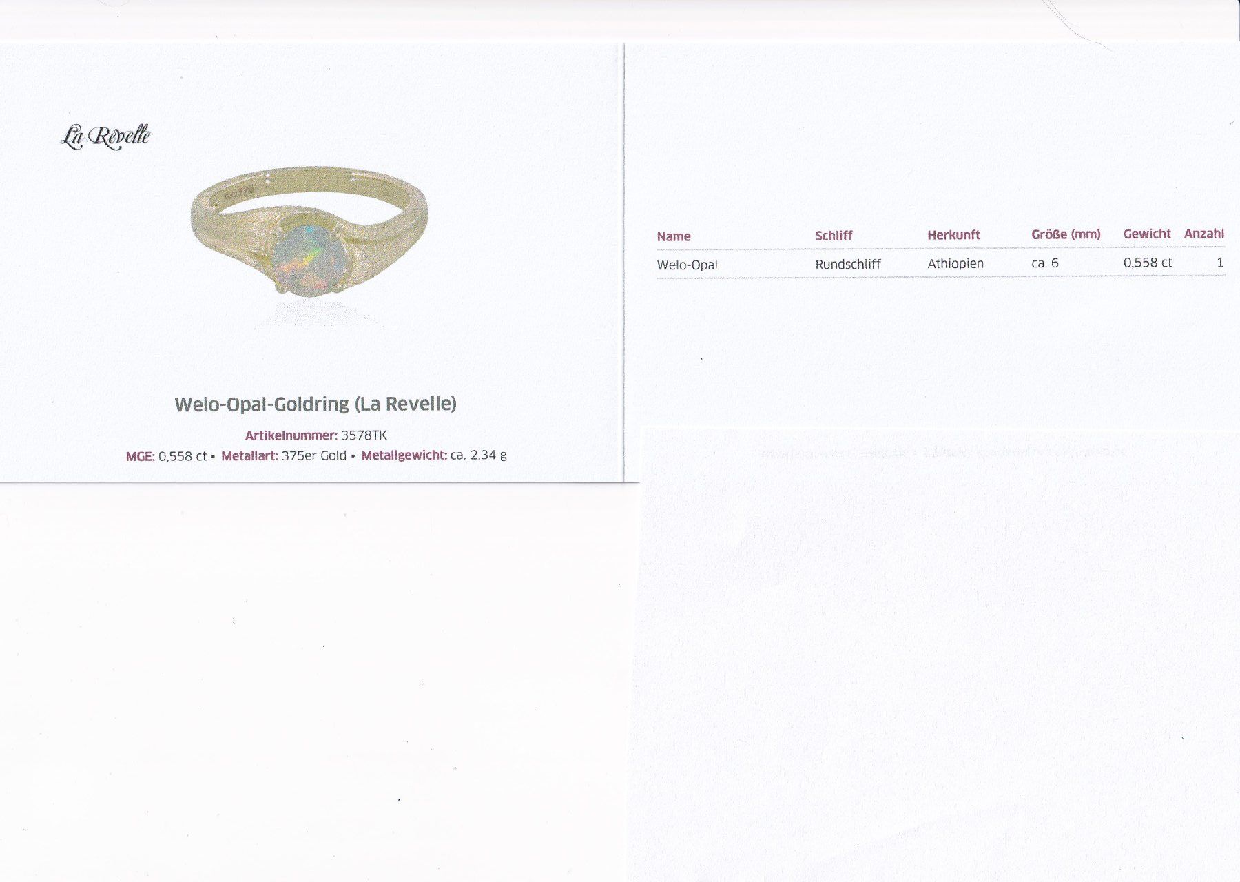 Anelli: Echtschmuck: Welo-Opal-Goldring. Grösse 56/18 – Nuovo (secondo la descrizione) da Zuchwil venduto da maumauchi 1