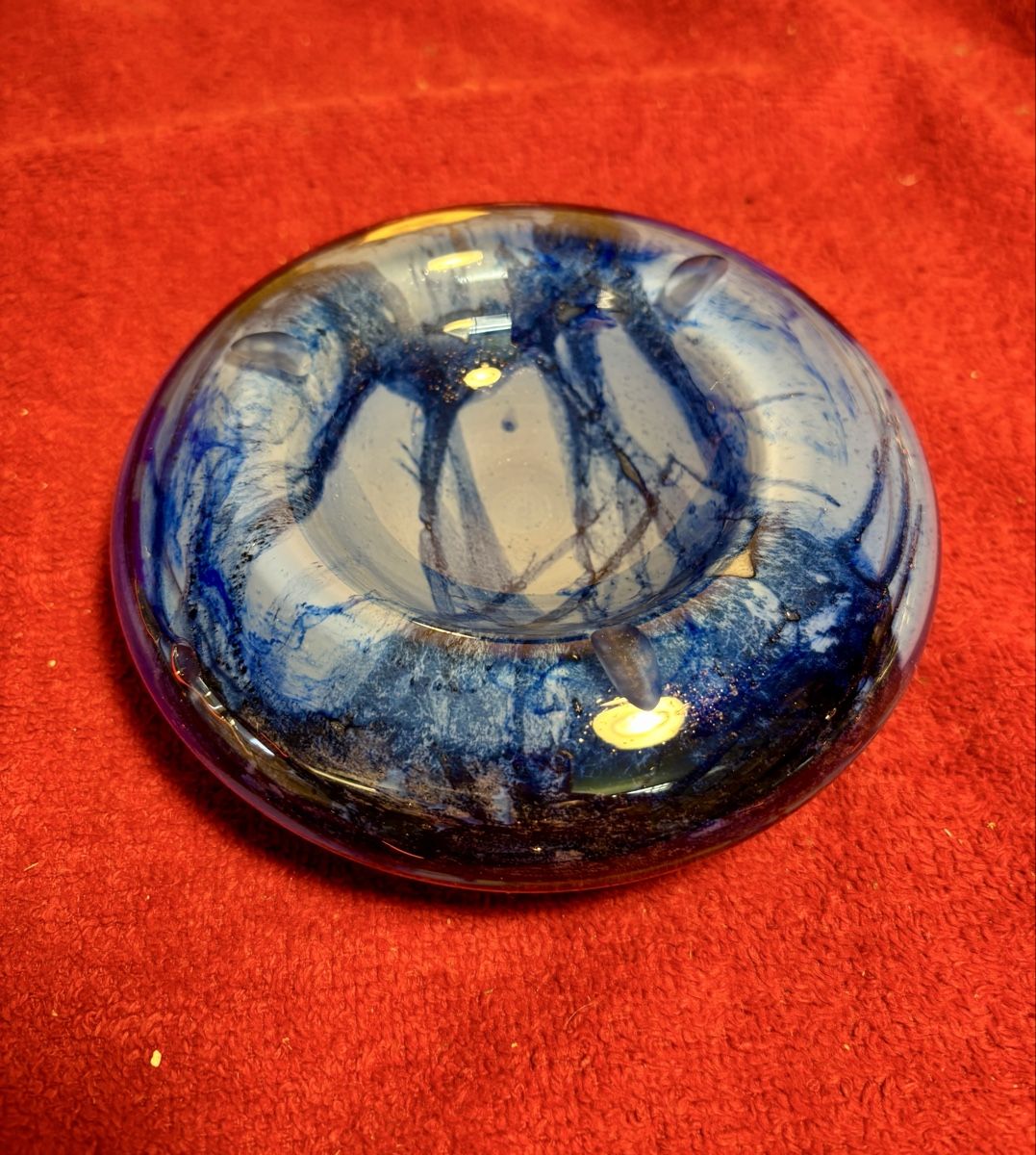 Murano Portacenere: Aschenbecher Glas blau vermutlich Murano – Usato da Hindelbank venduto da brm_72zv 1