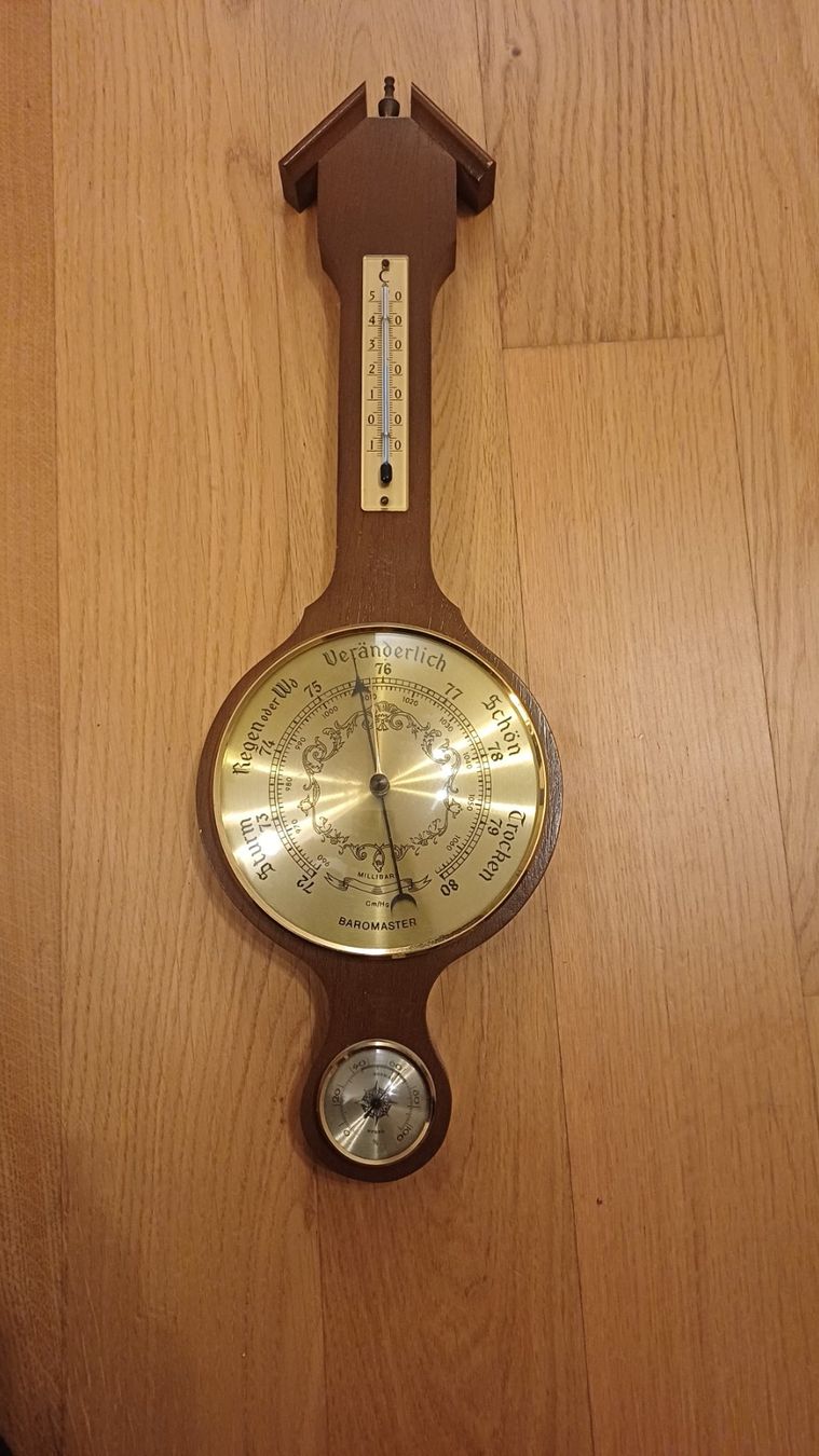 Altro per la casa: Barometer/Thermometer "Bargmaster" Wandbehang, Vintage – Usato da Oberneunforn venduto da Bumbam
