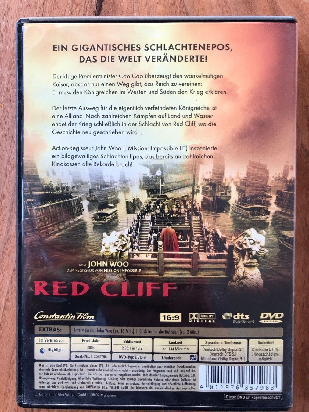 Tutti i DVDs: DVD Red Cliff – Usato da Belp venduto da brb66 1