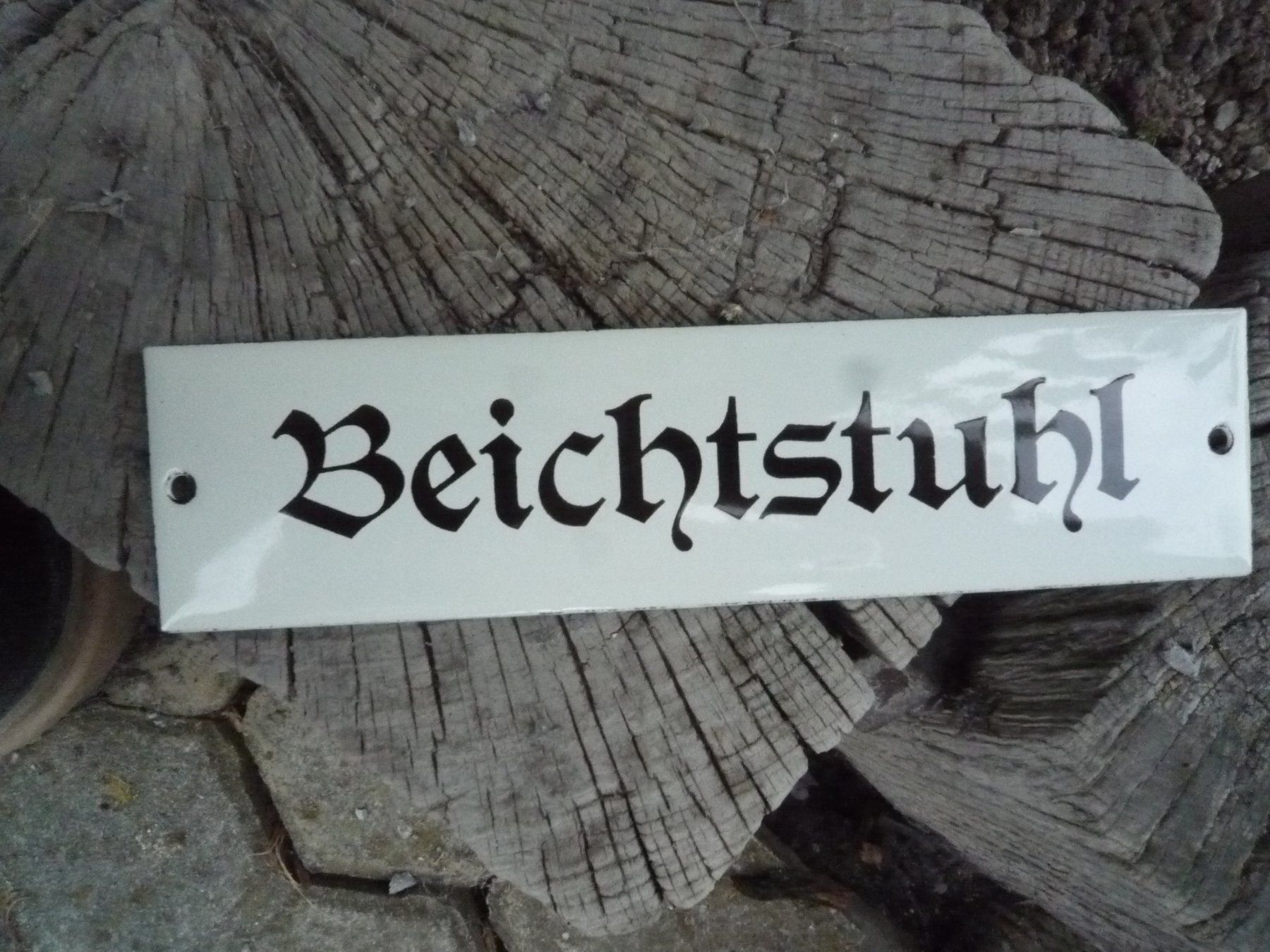 Insegne: BEICHTSTUHL EMAILSCHILD – Nuovo (secondo la descrizione) da Reinach AG venduto da Huckleberrysix