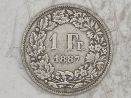 1 FR 1887 Sehr gute Erhaltung