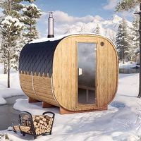 Fasssauna 3.0 m - Quadratisch für 6 Personen / 00102