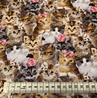 Patchworkstoff Prinzessinen-Katzen