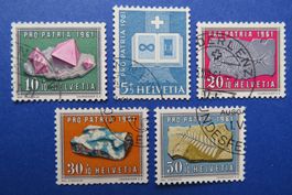 Serie Pro Patria Nr.B103-107 1961 gestempelt