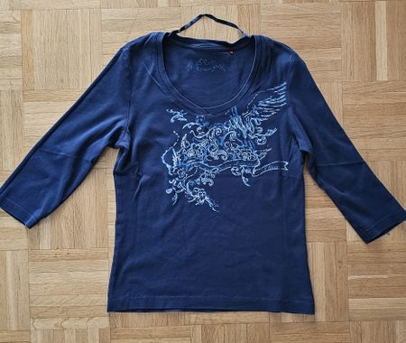s.Oliver Shirt Grösse D 38 blau Top Zustand Frühling