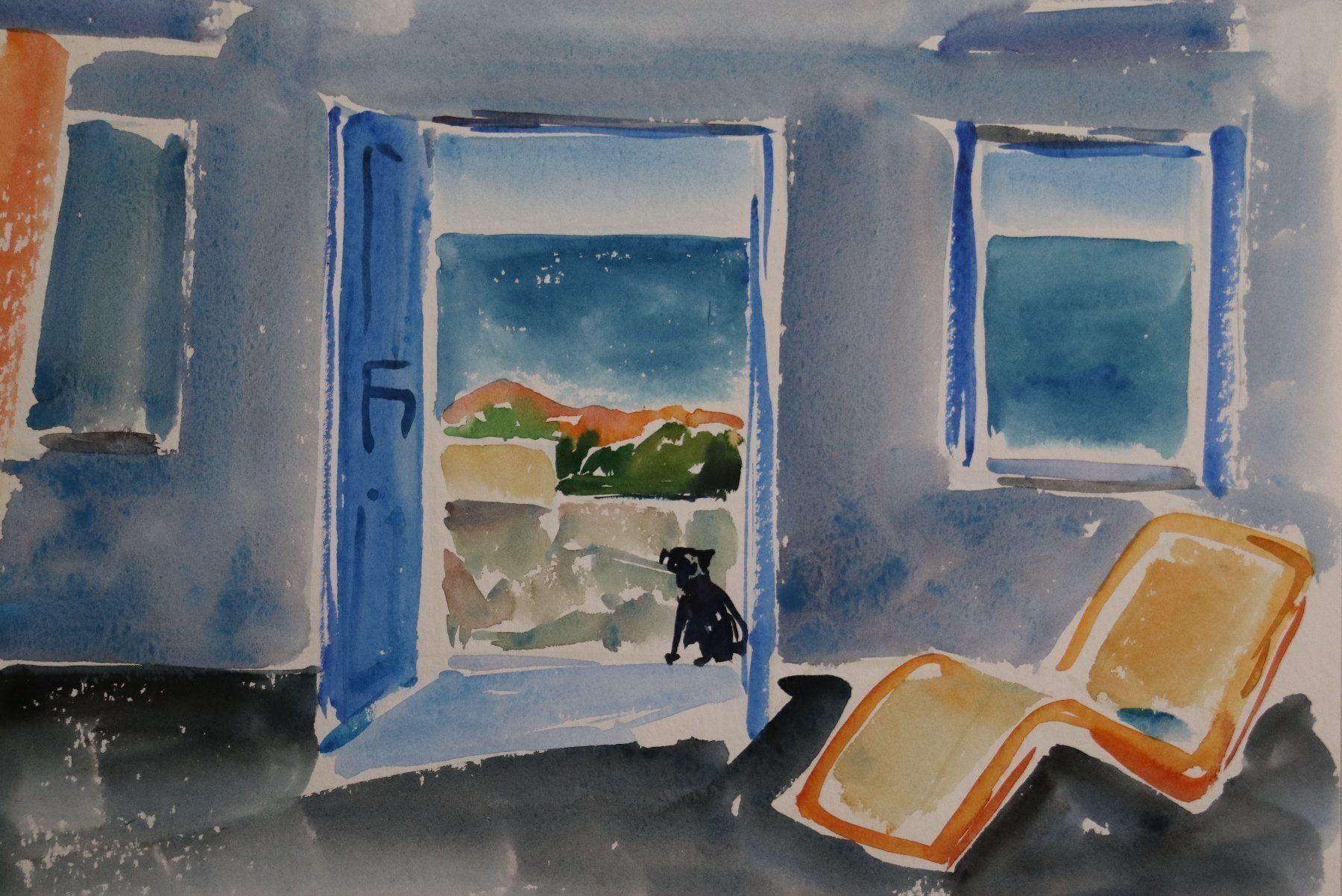 Dipinti: Hans Weidmann 1918-1997, Aquarell von 1978 – Usato da Zug venduto da Kunst-Fundgrube 1