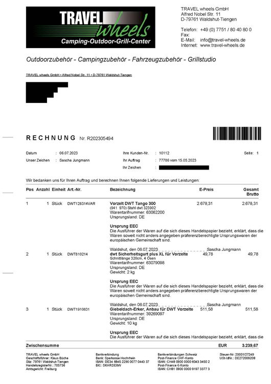 Vorzelte & Markisen: DWT Tango 300 Grösse 14 inkl. Anbau und Schlafkabine – Gebraucht aus Mörel von maoam1983 3