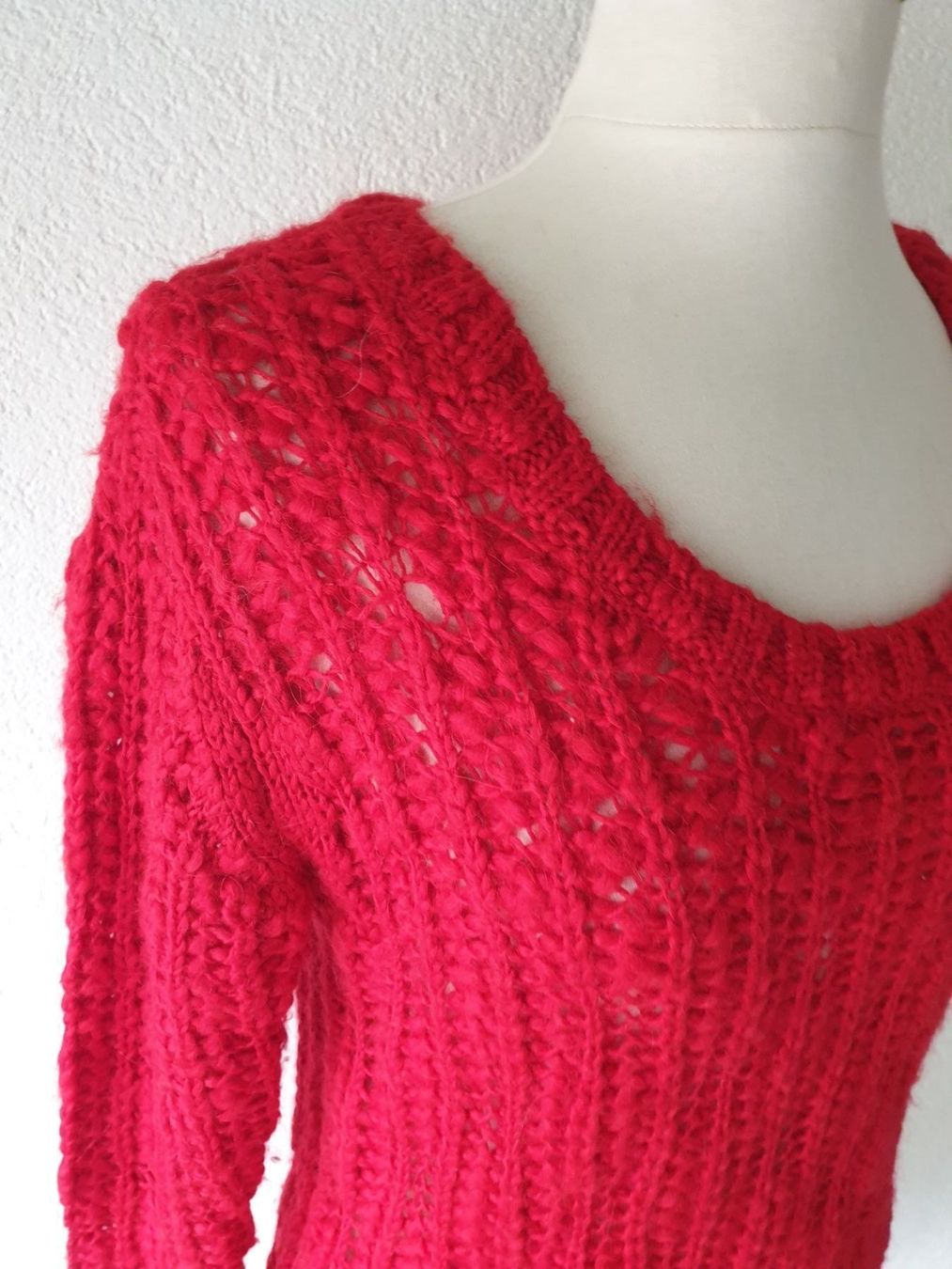 Maglioni & Felpe: DEPT LONGPULLI PULLOVER XS S ROT WOLLE 36 34 STRICKPULLI TOP – Usato da Elsau venduto da the-colorful-side 3