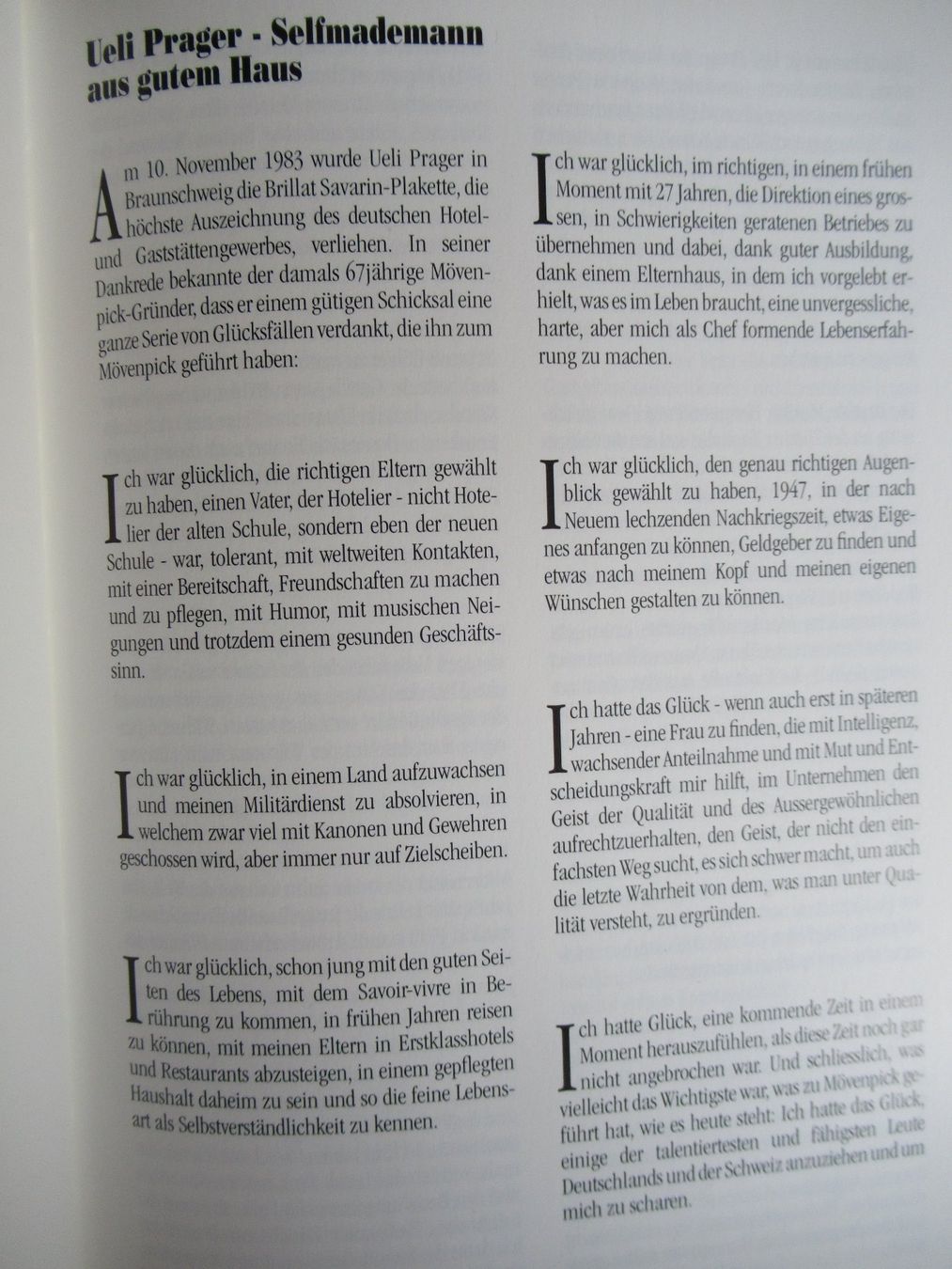 Libri: MÖVENPICK STORY - UELI PRAGER – Usato da Moosseedorf venduto da haro01 8