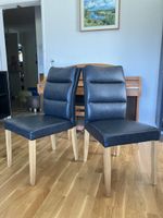 Schwarze Kunstleder Stühle, 2 Stück