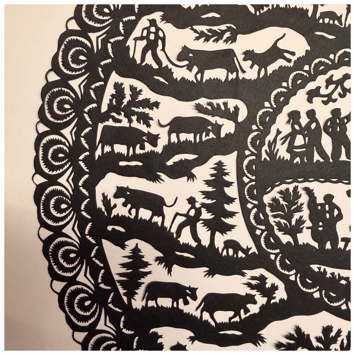 Grafica & Litografie: Traditionellen schweizerischen Scherenschnitt - Alpaufzug – Nuovo (secondo la descrizione) da Schlieren venduto da KaRoPue 2