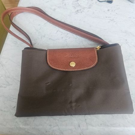 Longchamp Handtasche braun Nylon Leder