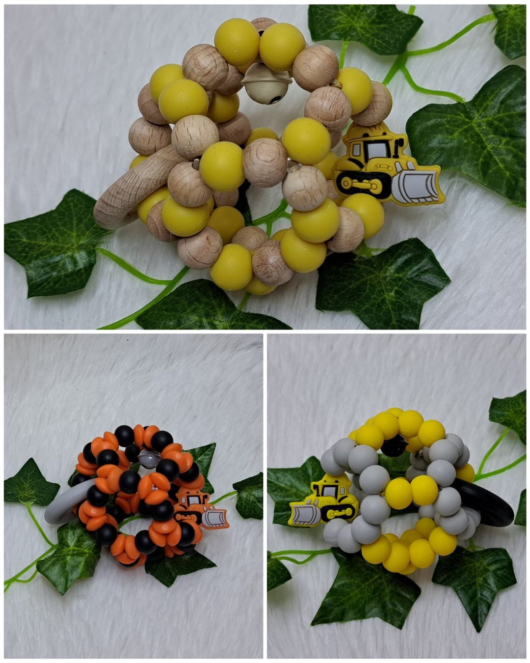 Succhiotti & catenelle porta ciuccio: Kleiner Motorikball/Greifball Bulldozer – Nuovo e nell'imballaggio originale da Oberurnen venduto da rotty80