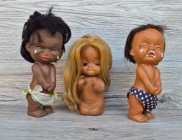 3 kleine  Püppchen Kässeli aus Japan 70er Jahre