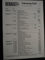 Prospekt Preisliste Renault 1968 R10 R16 R4 R8 Estafette