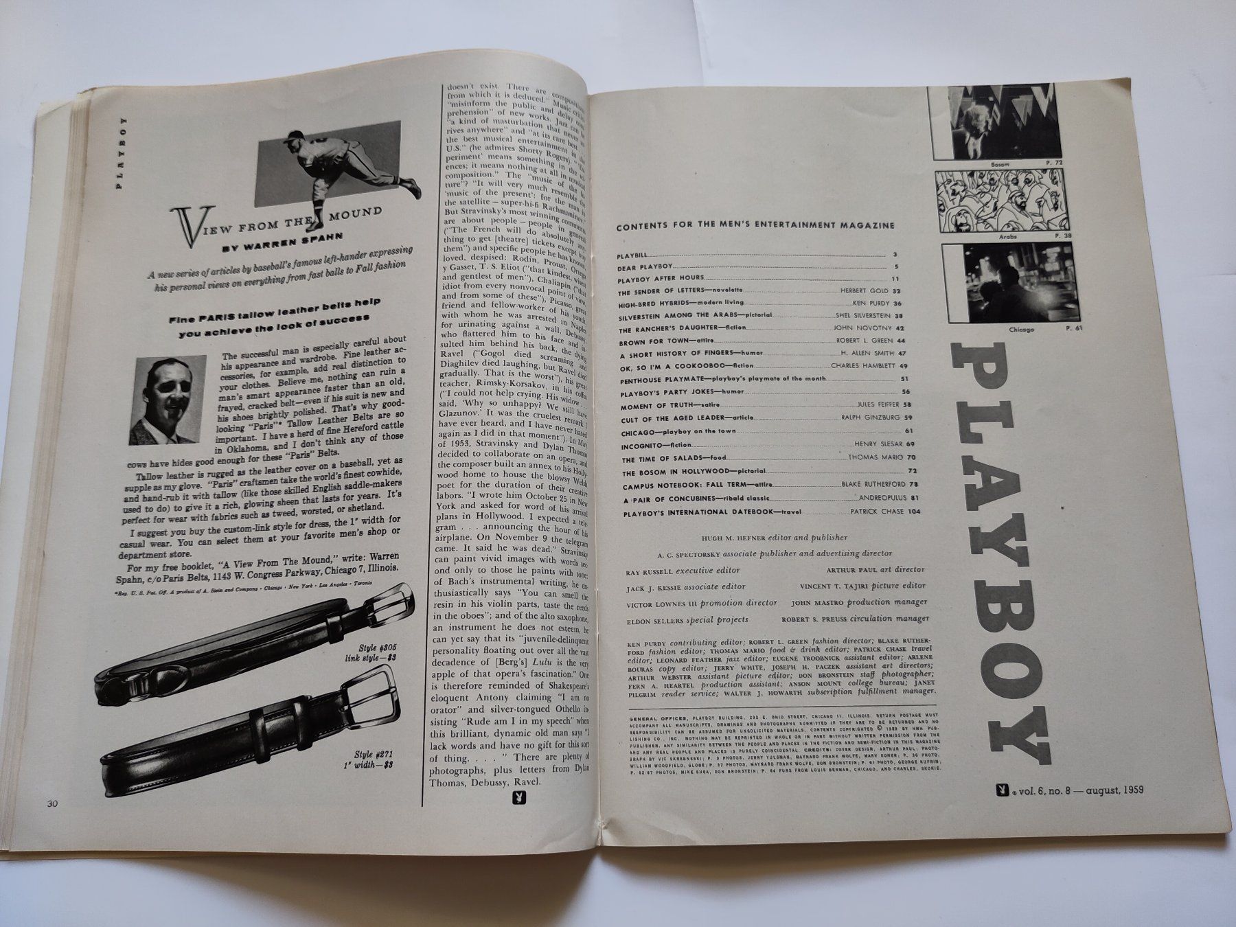 Revues & Magazines: Playboy Magazin August 1959 – D'occasion à Schaffhausen par RolfMeister 3