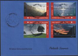2011, Nr.1390-1393 Einzelwerte auf Brief mit ET-Voll-Stempel