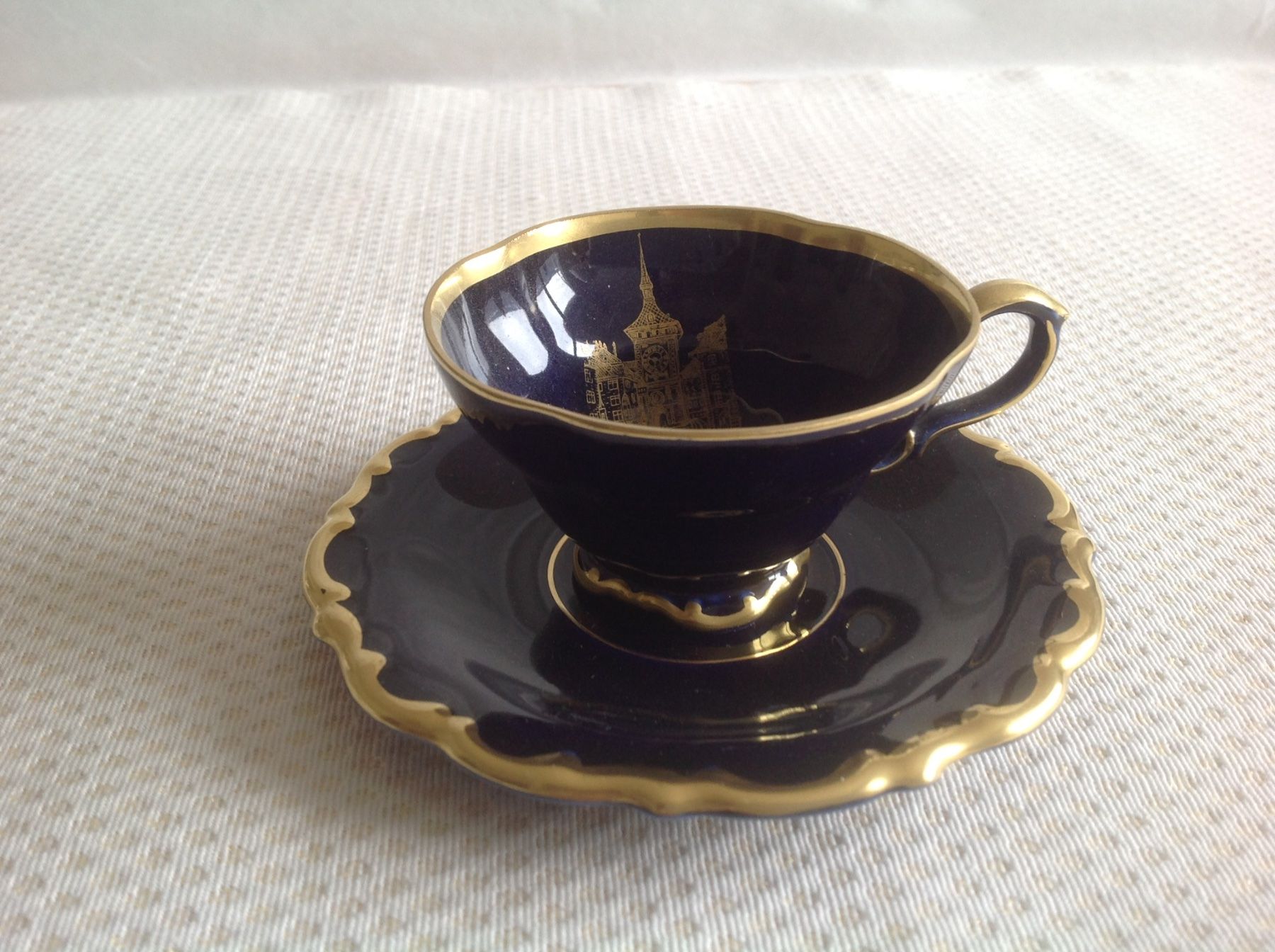Lindner Tazze: Lindner - Tasse de collection - bleu de cobalt – Usato da Sion venduto da accroshoes 1