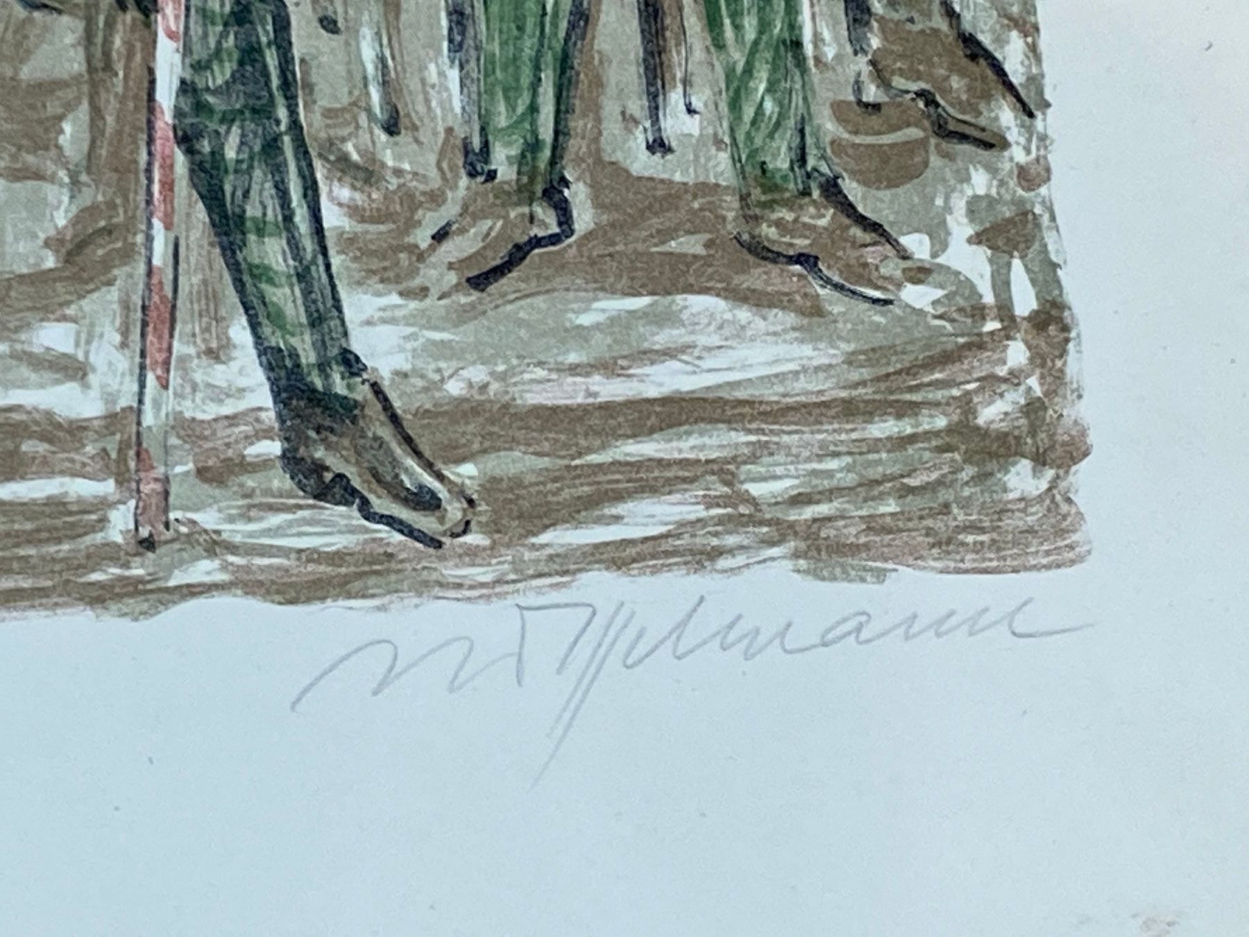 Grafica & Litografie: Alex Digelmann Lithografie original unterzeichnet Jagd – Usato da Vaduz venduto da hirschjager 2