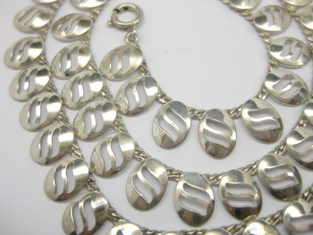 Catenine: Vintage Antik Kette Collier Silber 835 + MP – Usato da Ermatingen venduto da Decovin 1