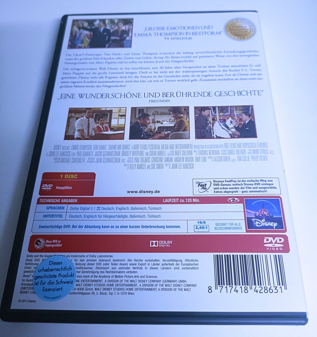 Tutti i DVDs: Saving Mr. Banks (DVD) – Usato da Köniz venduto da Movieportal007 1