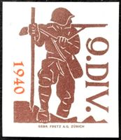 Soldatenmarke 2.WK, 9. Division, 1940, geschn, Wi Kdo 86-2