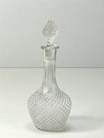 Diamant Geschliffene Glas Whisky Karaffe Flasche – Vintage
