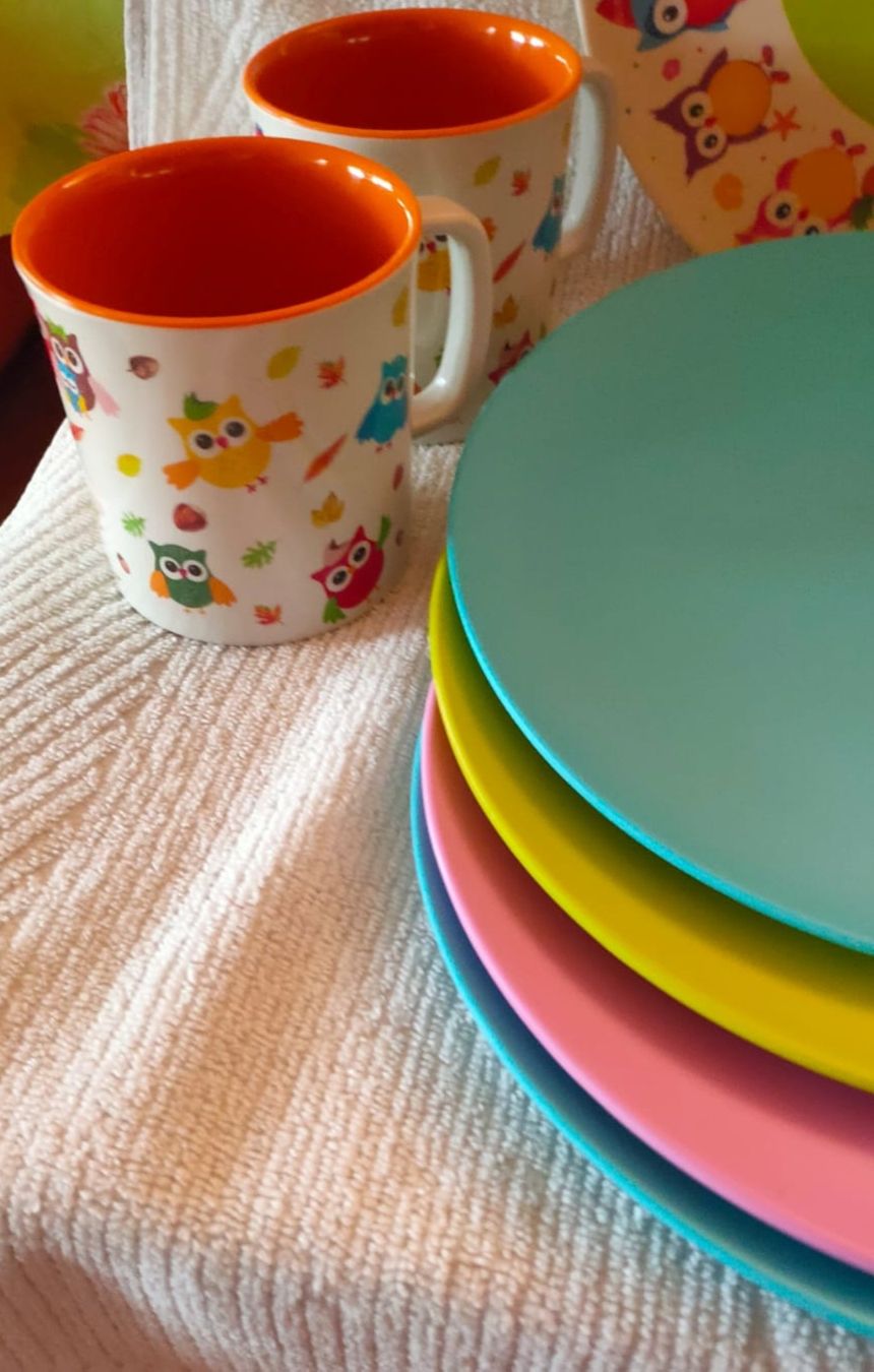 Set di piatti: Geschirr Set mit Eulenmotiv – Nuovo (secondo la descrizione) da Luzern venduto da Luzern_Energy 1